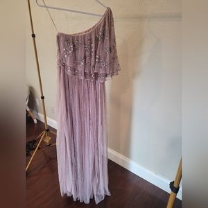 Pink embellished dress maxi ideal for cocktail events, bridal or baby showers